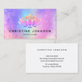 kleurrijke lotusbloem visitekaartje (Voorkant / Achterkant)