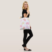 Kleurrijke lotusbloemen tote bag (Op model)