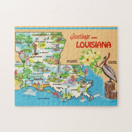 Kleurrijke Louisiana vintage 11x14 Legpuzzel