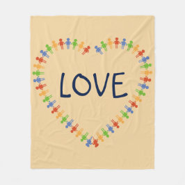 Kleurrijke LOVE Heart Design Fleece Blanket Deken
