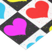 Kleurrijke Love Hearts geometrische blokprint Tafelkleed (Gekanteld)