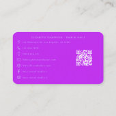 Kleurrijke "Love Nails" Slogan Chic Nail Salon Visitekaartje (Achterkant)