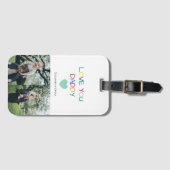 Kleurrijke "Love You Daddy" - Leuk en oprecht cade Bagagelabel (Voorkant (horizontaal))