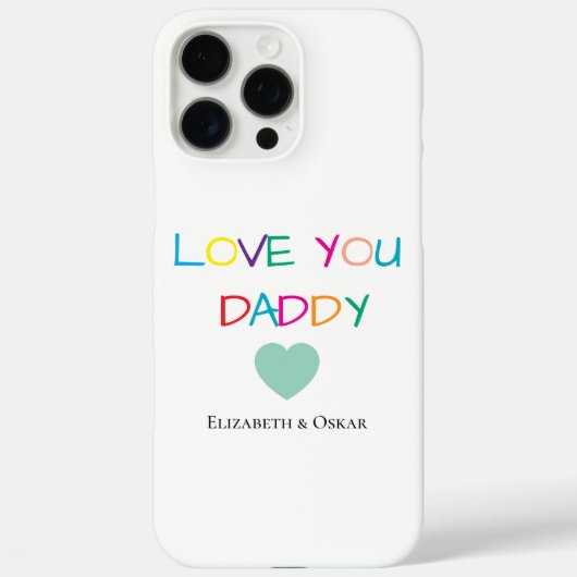 Kleurrijke "Love You Daddy" - Leuk en oprecht cade Case-Mate iPhone Case (Achterkant)