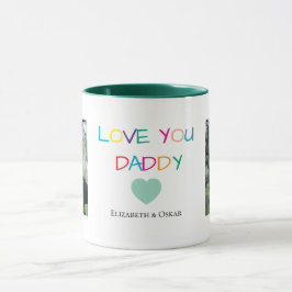 Kleurrijke "Love You Daddy" - Leuk en oprecht cade Mok