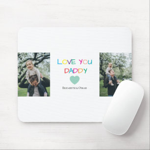 Kleurrijke "Love You Daddy" - Leuk en oprecht cade Muismat