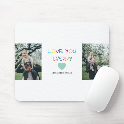 Kleurrijke "Love You Daddy" - Leuk en oprecht cade Muismat (Met muis)