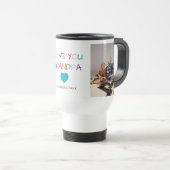 Kleurrijke "Love You Grandpa" en aangepaste tekst  Reisbeker (Voorkant rechts)