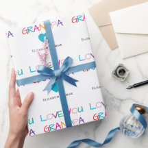 Kleurrijke "Love You Grandpa" - Fun & Heartfelt