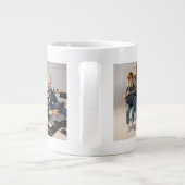 Kleurrijke "Love You Grandpa" tekst en aangepaste Grote Koffiekop (Achterkant)