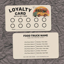Kleurrijke Loyalty Card voor Voedselwagen