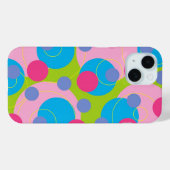 Kleurrijke lRetro Circle Stippen Snoep Roze Funky  Case-Mate iPhone Case (Achterkant (horizontaal))