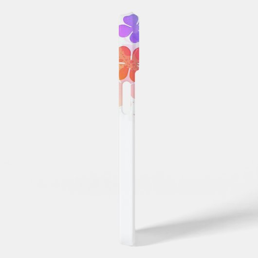 Kleurrijke Lucky Four Leaf Clovers gepersonaliseer Case-Mate iPhone Case (Achterkant / Rechts)