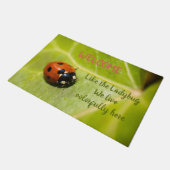 Kleurrijke Lucky Ladybug Deurmat (Schuin)