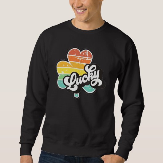 Kleurrijke Lucky Shamrock Trui (Voorkant)