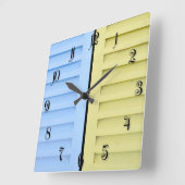 Kleurrijke luiken vierkante klok (Hoek)