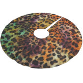 Kleurrijke luipaard: Abstracte  textuur Kerstboom Rok (Gekanteld)