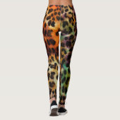 Kleurrijke luipaard: Abstracte textuur Leggings (Achterkant)