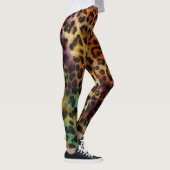 Kleurrijke luipaard: Abstracte textuur Leggings (Rechts)