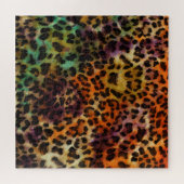 Kleurrijke luipaard: Abstracte  textuur Legpuzzel (Horizontaal)