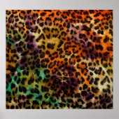 Kleurrijke luipaard: Abstracte  textuur Poster (Voorkant)