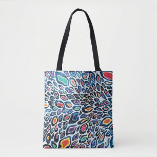 Kleurrijke luipaard: levendige textuurprint tote bag
