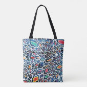 Kleurrijke luipaard: levendige textuurprint tote bag (Achterkant)