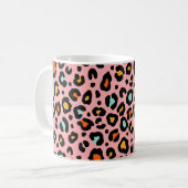 Kleurrijke luipaard: Mode  patroon Koffiemok (Voorkant links)