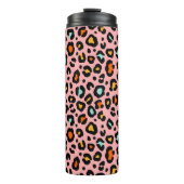 Kleurrijke luipaard: Mode patroon Thermosbeker (Voorkant)