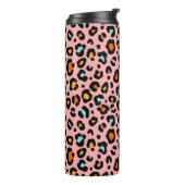 Kleurrijke luipaard: Mode  patroon Thermosbeker (Gedraaid links)