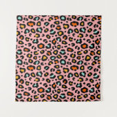 Kleurrijke luipaard: Mode  patroon Wandkleed (Voorkant (horizontaal))