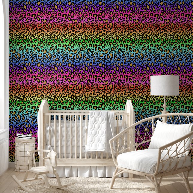 Kleurrijke Luipaardprint Behang (Kinderen)