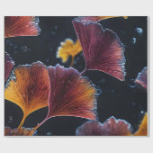 Kleurrijke Luminogram Ginkgo Bladeren Cadeaupapier (Vlak)
