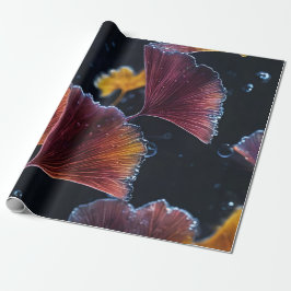 Kleurrijke Luminogram Ginkgo Bladeren Cadeaupapier