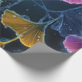 Kleurrijke Luminogram Ginkgo Bladeren Cadeaupapier (Hoek)