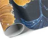 Kleurrijke Luminogram Ginkgo Bladeren Cadeaupapier (Rol Hoek)