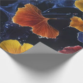 Kleurrijke Luminogram Ginkgo Bladeren Cadeaupapier (Hoek)