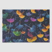 Kleurrijke Luminogram Ginkgo Bladeren Decoupage / Tissuepapier (Voorkant)