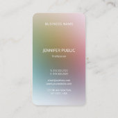 Kleurrijke Luxe Moderne Elegante Monogram Sjabloon Visitekaartje (Achterkant)