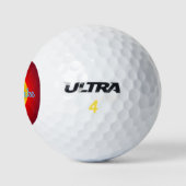 Kleurrijke Maan Strike Tekst Ontwerp > Golfballen (Logo)