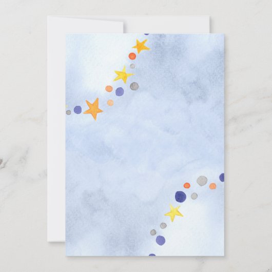 Kleurrijke Maan Twinkle Little Star Geslacht Onthu Kaart (Achterkant)