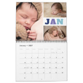 Kleurrijke Maand Afkortingen Fotocollage Kalender (Jan 2027)