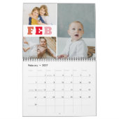 Kleurrijke Maand Afkortingen Fotocollage Kalender (Feb 2027)
