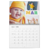 Kleurrijke Maand Afkortingen Fotocollage Kalender (Mar 2026)