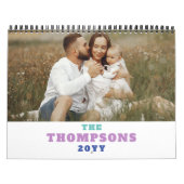 Kleurrijke Maand Afkortingen Fotocollage Kalender (Hoes)