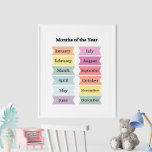 Kleurrijke Maanden van het Jaar Educatief Poster<br><div class="desc">Maak het leren van de maanden van het jaar leuk en boeiend met het "Kleurrijke maanden van het jaar Educatief Poster." Dit levendige en in het oog springende poster is elke maand voorzien van vetgedrukte, kleurrijke letters, ontworpen om de aandacht en interesse van jonge studenten te vangen. De felle kleuren...</div>