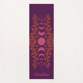 Kleurrijke maanfase hemelsterren Lotus Yogamat (Voorkant)