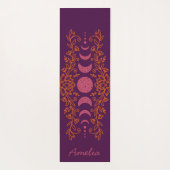 Kleurrijke maanfase hemelsterren Lotus Yogamat (Achterkant)