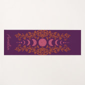 Kleurrijke maanfase hemelsterren Lotus Yogamat (Voorkant (horizontaal))