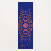 Kleurrijke maanfase hemelsterren Lotus Yogamat (Voorkant)